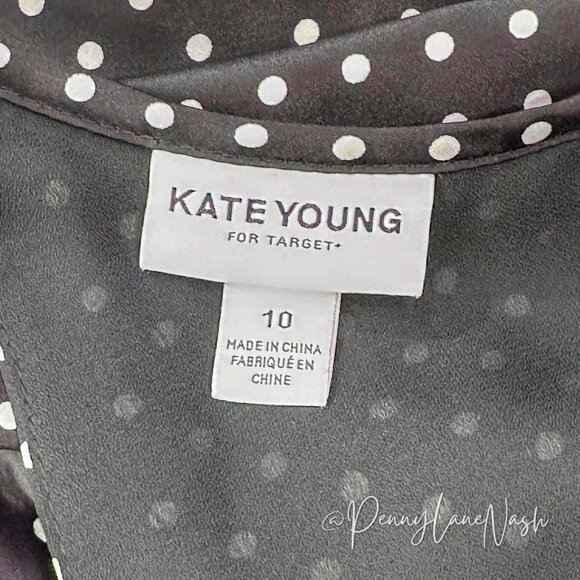 Kate Young Satin Polka Dot Open Back Maxi Dress - Picture 14 of 16